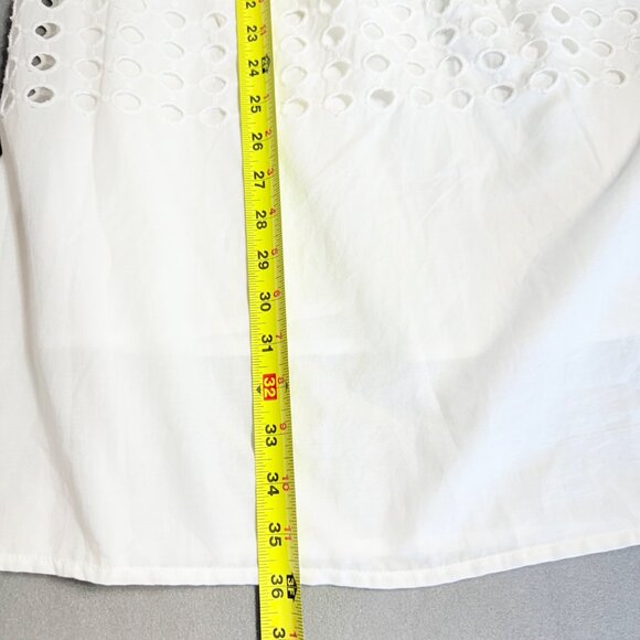 Jennifer & Grace Women's White Lined Eyelet Maxi Skirt Size L Elastic Waist NWT - Picture 11 of 11